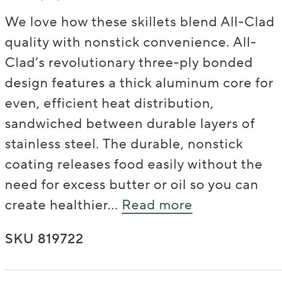 All-Clad D3 Stainless Steel Non-Stick 12" Fry Pan - Picture 3 of 9